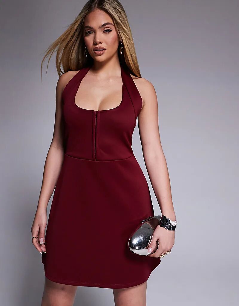 Мини-платье ASOS DESIGN с глубоким вырезом и отделкой на крючках, выполненное из ткани в стиле «скуба», винного цвета
Мини-платье ASOS DESIGN с глубоким вырезом и отделкой на крючках, выполненное из ткани в стиле «скуба», винного цвета