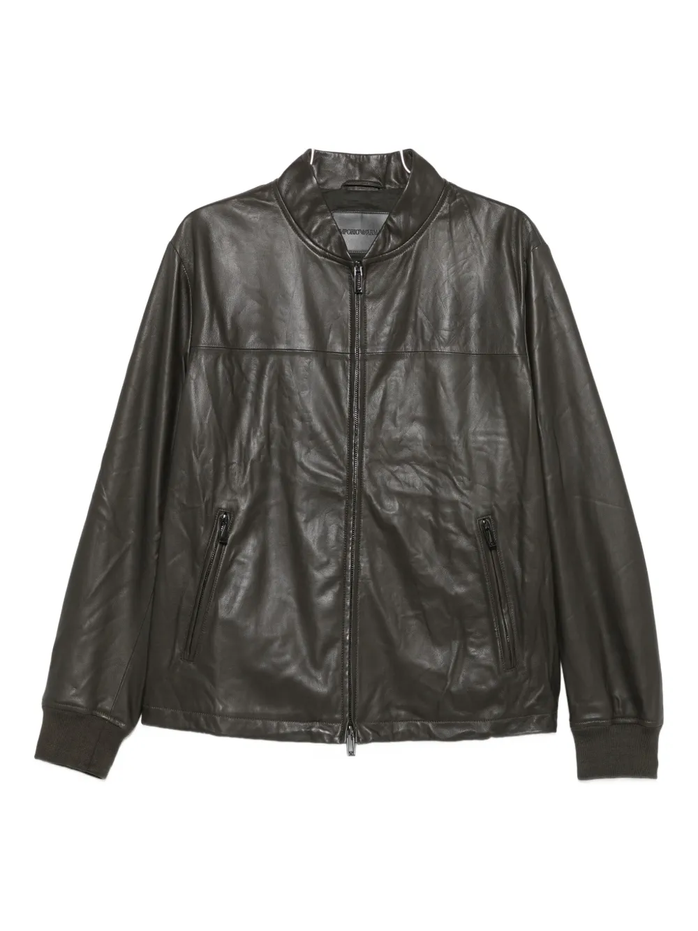 Кожаная куртка на молнии Emporio Armani, черный
Кожаная куртка на молнии Emporio Armani, черный