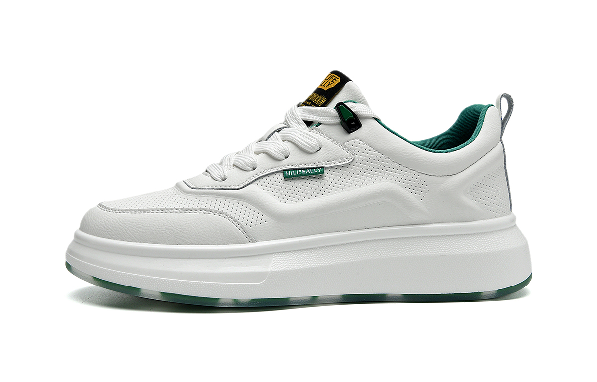 HLA Низкие скейтерские кроссовки мужские бело-зеленые, цвет White Green 
HLA Низкие скейтерские кроссовки мужские бело-зеленые, цвет White Green