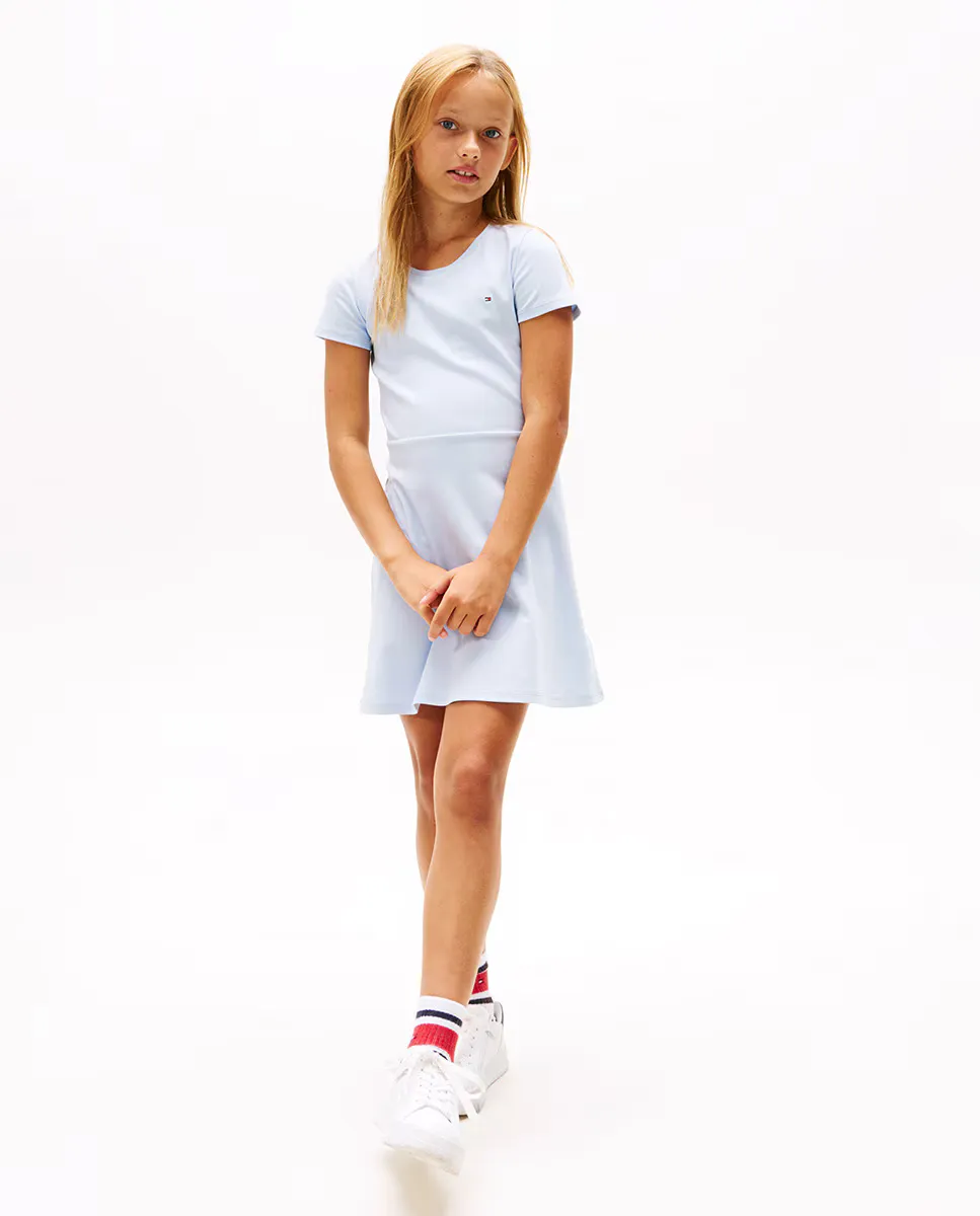 Платье для девочки с короткими рукавами и круглым вырезом фигуриста Tommy Hilfiger, синий
Платье для девочки с короткими рукавами и круглым вырезом фигуриста Tommy Hilfiger, синий