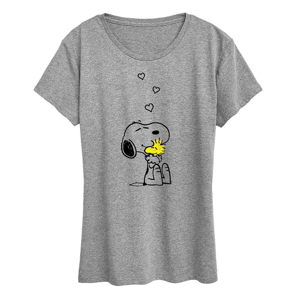 Женская футболка с рисунком Peanuts Snoopy & Woodstock Hugs Licensed Character, цвет Heather Gray
Женская футболка с рисунком Peanuts Snoopy & Woodstock Hugs Licensed Character, цвет Heather Gray