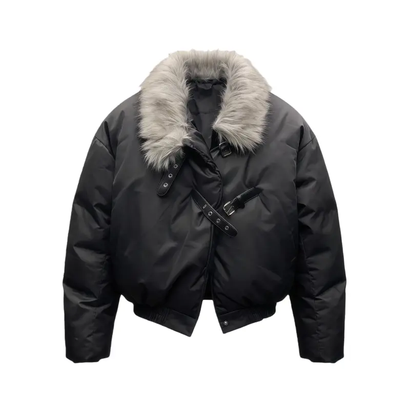 X1617 Пуховик Unisex Black с меховым воротником утепленный
X1617 Пуховик Unisex Black с меховым воротником утепленный