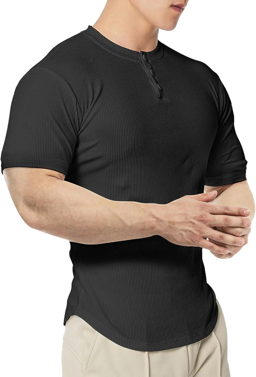 Мужская футболка Henley Slim Fit с коротким рукавом SWJGLITTR
Мужская футболка Henley Slim Fit с коротким рукавом SWJGLITTR