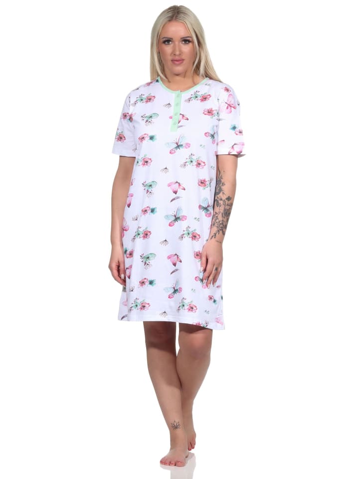 Ночная рубашка с короткими рукавами и принтом бабочек, размеры 125, 214 и 212, светло-бирюзовый цвет NORMANN
Ночная рубашка с короткими рукавами и принтом бабочек, размеры 125, 214 и 212, светло-бирюзовый цвет NORMANN