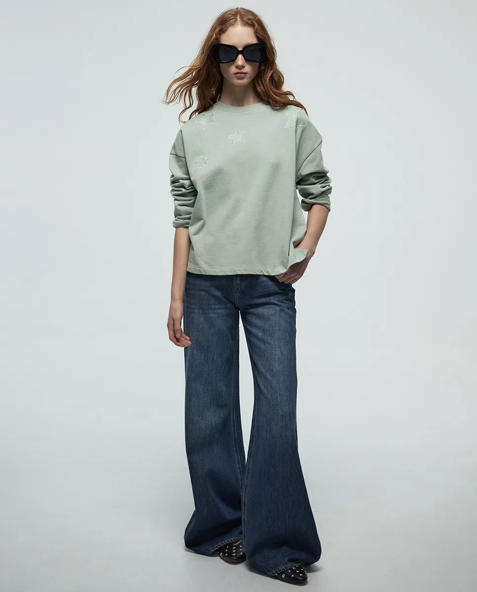 Свитшот с блестками, подвергнутый стирке Sfera, светло-зеленый
Свитшот с блестками, подвергнутый стирке Sfera, светло-зеленый