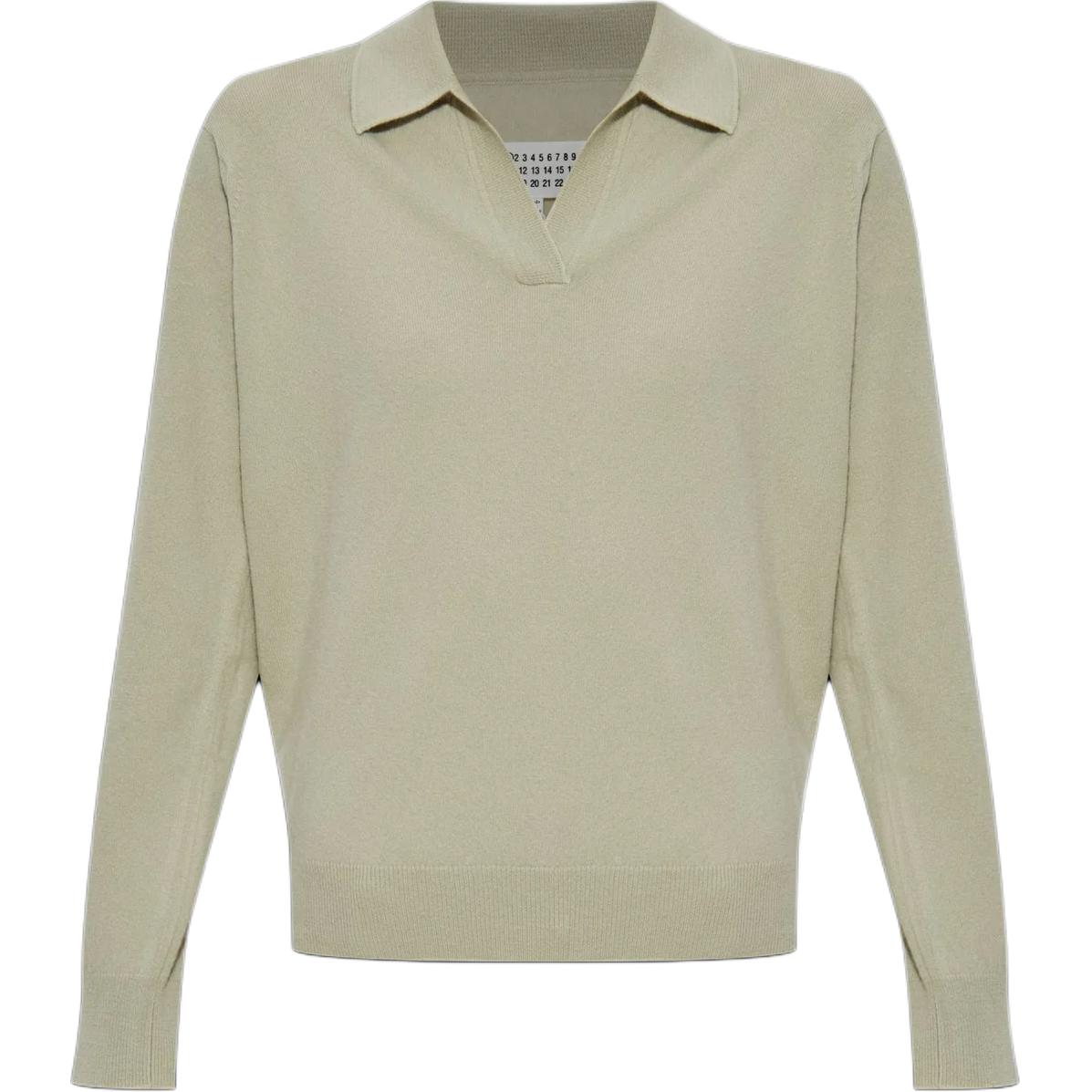 Вязаный джемпер с V-образным вырезом Maison Margiela, зеленый
Вязаный джемпер с V-образным вырезом Maison Margiela, зеленый