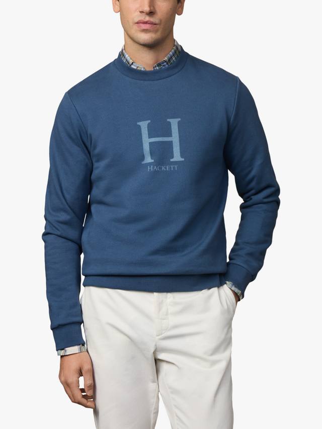 Хлопковый свитшот с логотипом Hackett London, Dark Denim Blue
Хлопковый свитшот с логотипом Hackett London, Dark Denim Blue