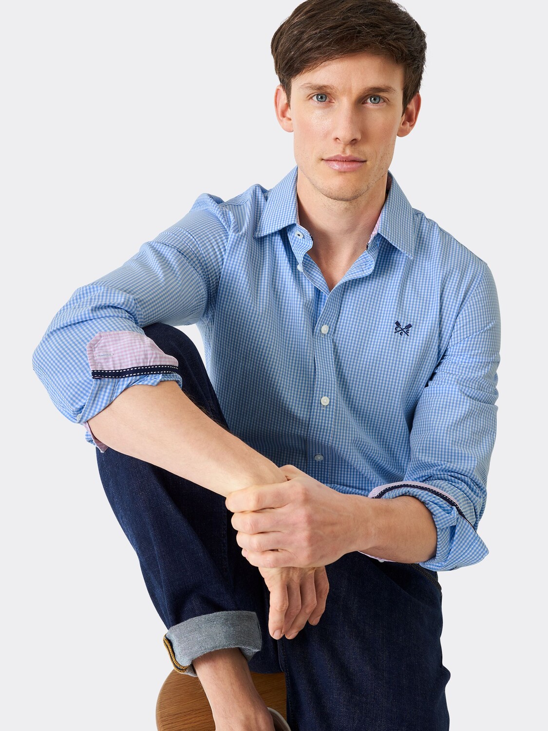 Узкая рубашка в мелкую клетку Crew Clothing, кораллово-оранжевый, небесно-голубой
Узкая рубашка в мелкую клетку Crew Clothing, кораллово-оранжевый, небесно-голубой