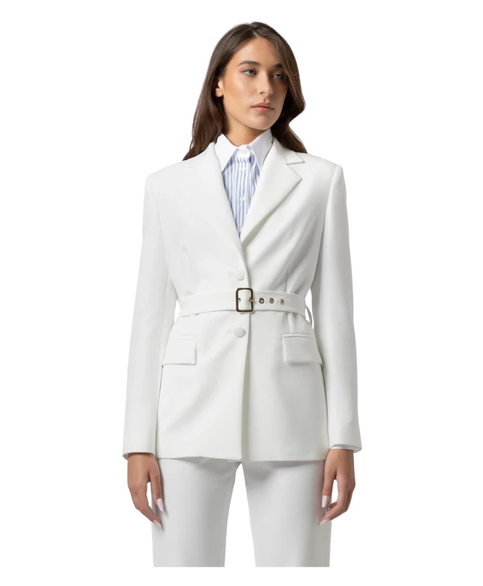 Профессиональный пиджак с поясом Kocca, белый
Профессиональный пиджак с поясом Kocca, белый