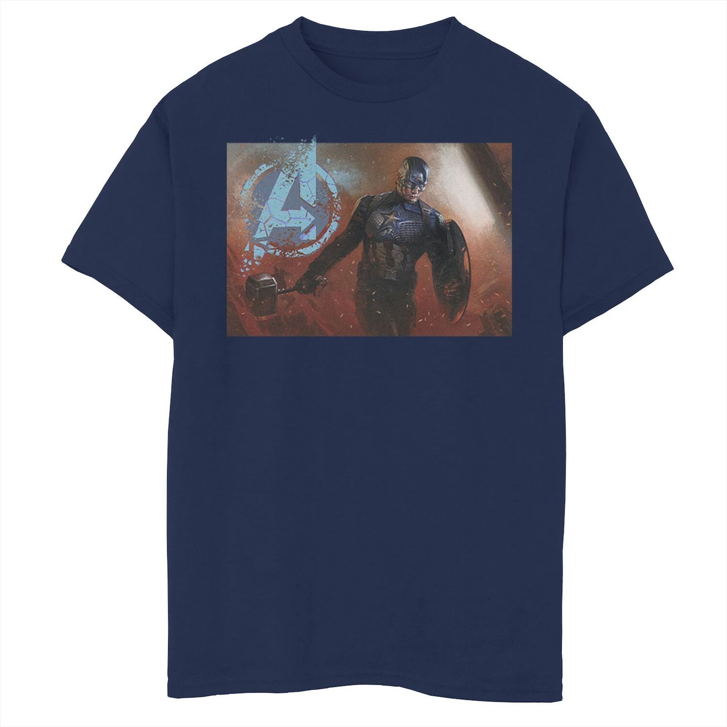 Футболка с графическим рисунком и портретом «Капитан Америка» для мальчиков 8–20 лет, «Мстители: Финал», «Капитан Америка», «Мьельнир», щит Marvel, синий
Футболка с графическим рисунком и портретом «Капитан Америка» для мальчиков 8–20 лет, «Мстители: Финал», «Капитан Америка», «Мьельнир», щит Marvel, синий