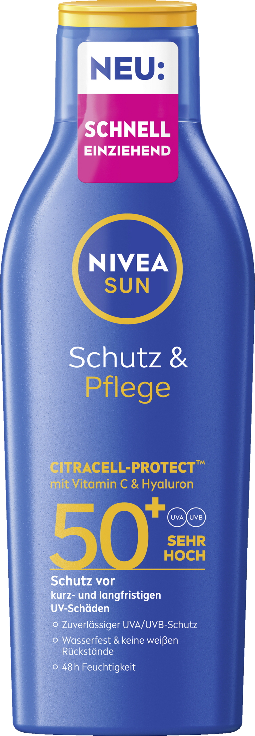 Солнцезащитный крем NIVEA SUN Schutz & Pflege Sonnenmilch LSF 50+ 
Солнцезащитный крем NIVEA SUN Schutz & Pflege Sonnenmilch LSF 50+