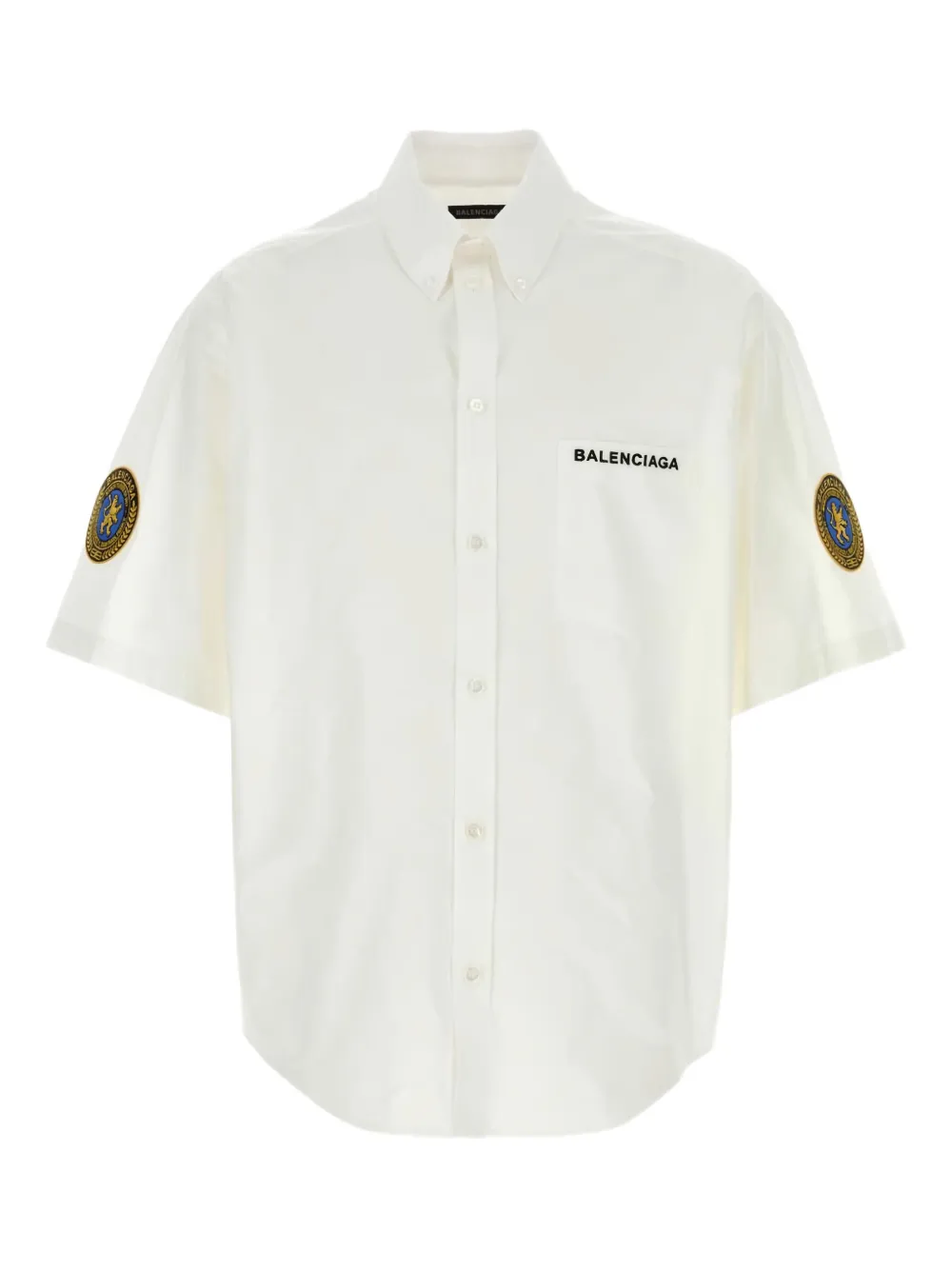 Рубашка с короткими рукавами и вышивкой BALENCIAGA, белый
Рубашка с короткими рукавами и вышивкой BALENCIAGA, белый