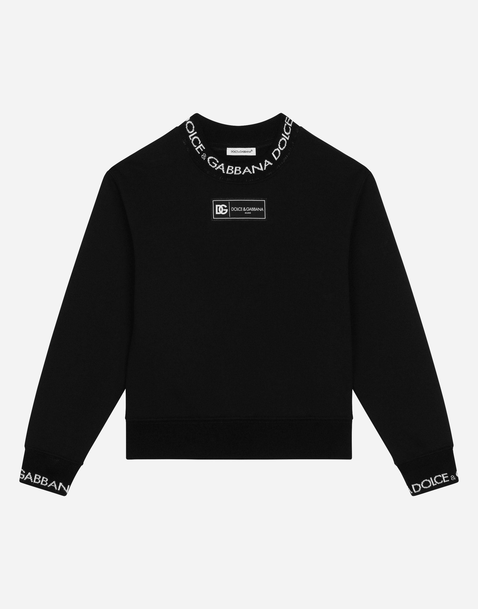 Джерси-свитшот с нашивкой-логотипом Dolce&Gabbana, черный
Джерси-свитшот с нашивкой-логотипом Dolce&Gabbana, черный