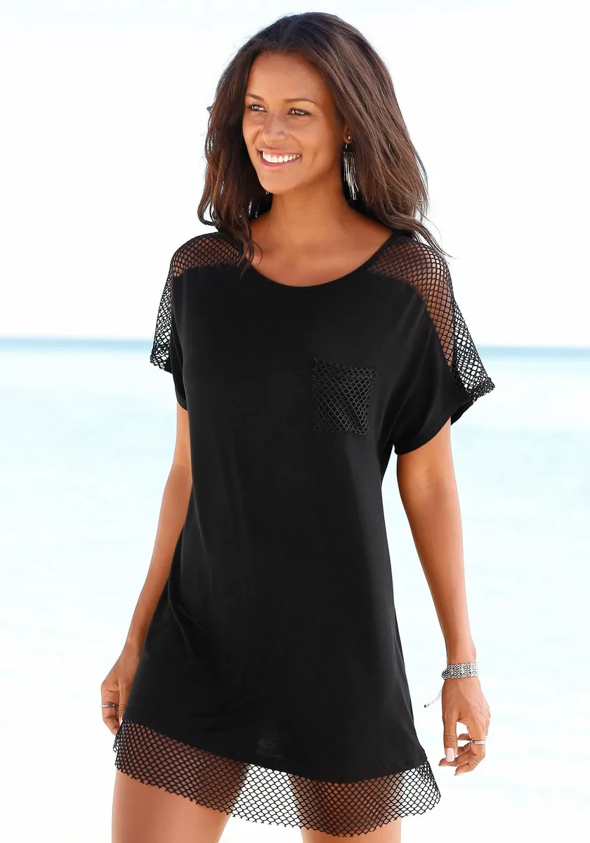 S.Oliver длинная рубашка, с сетчатыми вставками, платье-рубашка, пляжное платье, свободного кроя, черный
S.Oliver длинная рубашка, с сетчатыми вставками, платье-рубашка, пляжное платье, свободного кроя, черный