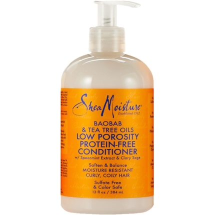 SheaMoisture Кондиционер без протеинов для вьющихся волос с маслами баобаба и чайного дерева, без парабенов, 13 унций Shea Moisture
SheaMoisture Кондиционер без протеинов для вьющихся волос с маслами баобаба и чайного дерева, без парабенов, 13 унций Shea Moisture