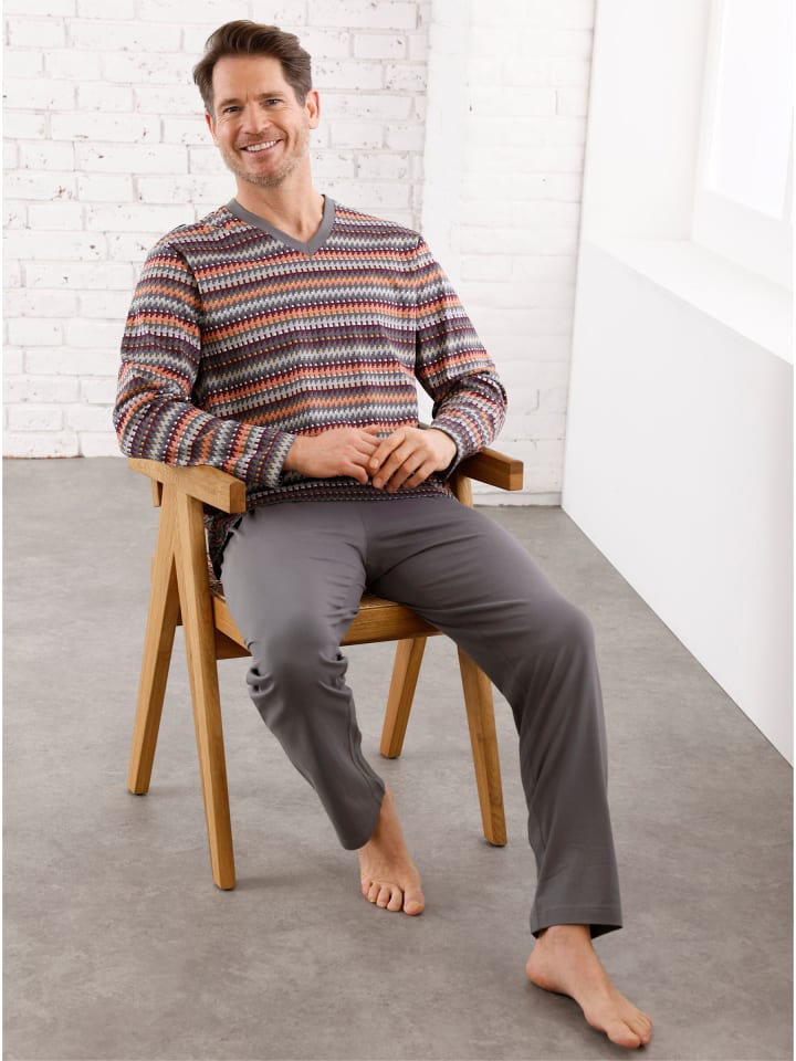 WITT WEIDEN Пижама с принтом антрацитового и бордового цвета
WITT WEIDEN Пижама с принтом антрацитового и бордового цвета