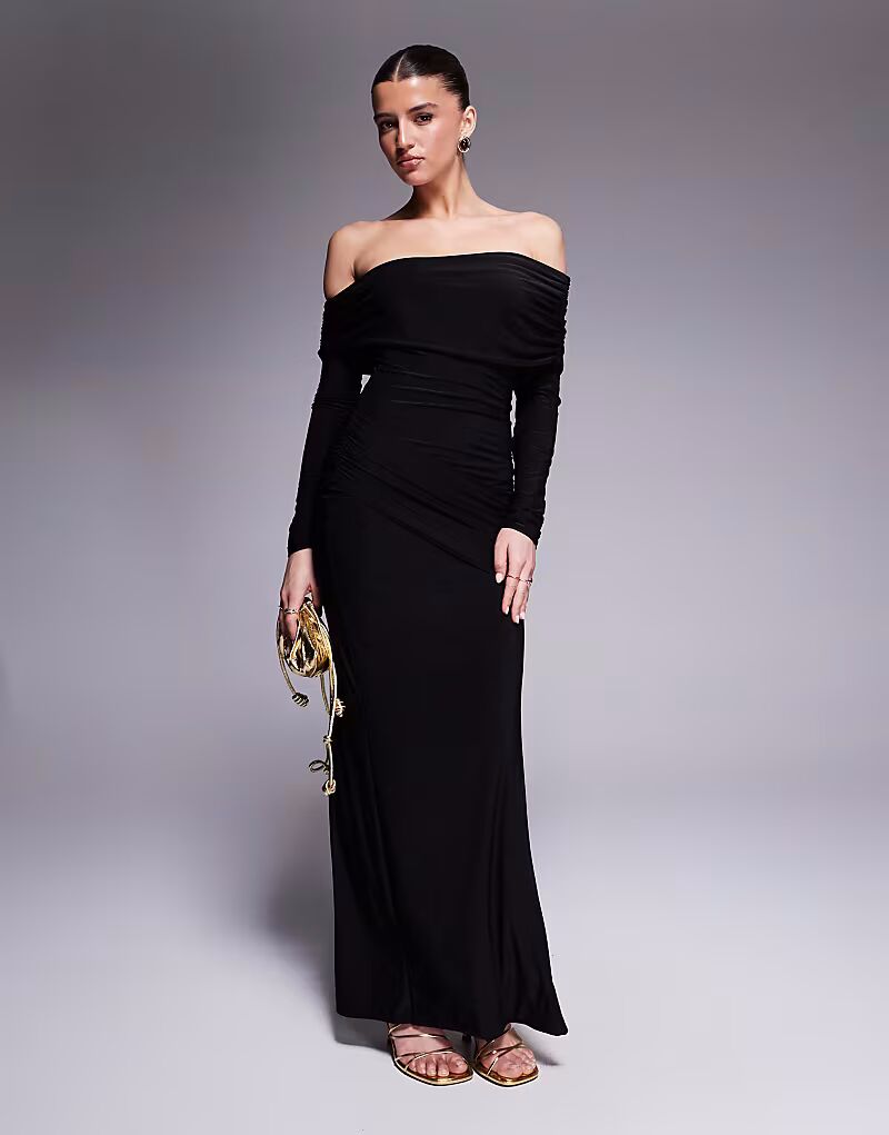Платье Missyempire двойного скульптурного кроя с асимметричными складками на плечах и драпировкой, облегающее макси-платье черного цвета
Платье Missyempire двойного скульптурного кроя с асимметричными складками на плечах и драпировкой, облегающее макси-платье черного цвета