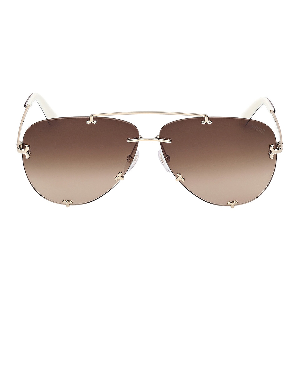 Pilot Солнцезащитные очки Emilio Pucci, Shiny Pale Gold & Brown
Pilot Солнцезащитные очки Emilio Pucci, Shiny Pale Gold & Brown