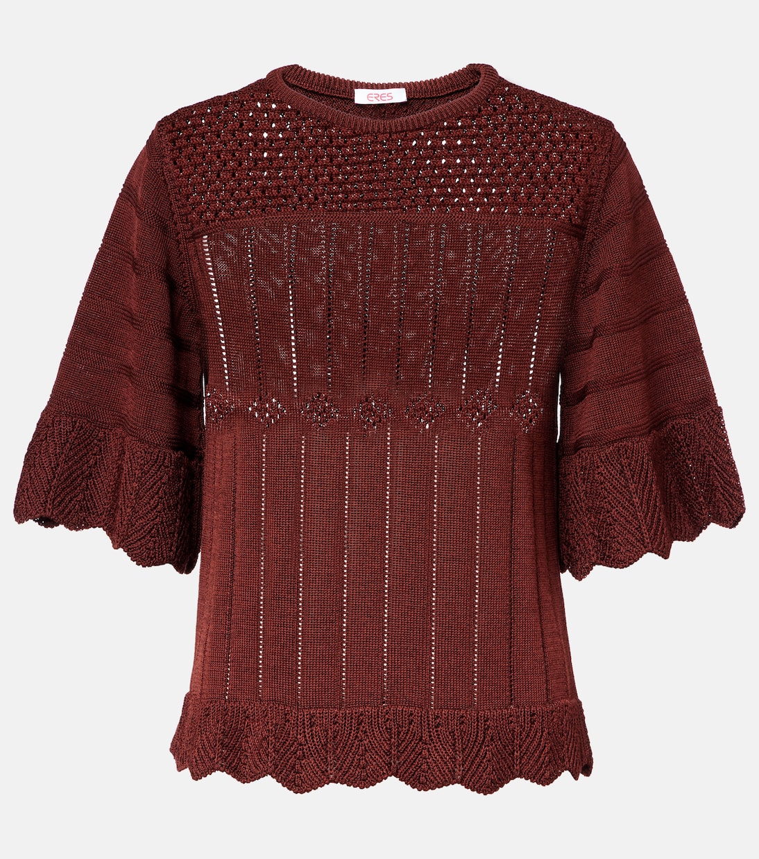 Топ из хлопковой смеси Rêverie с ажурной вязкой Eres, Tortue
Топ из хлопковой смеси Rêverie с ажурной вязкой Eres, Tortue