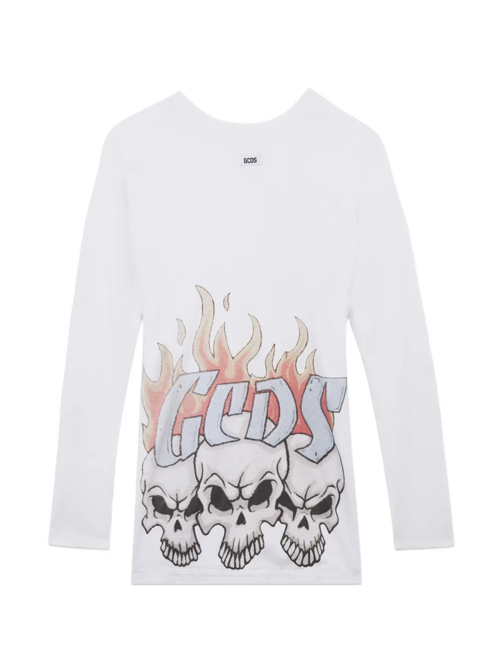 Мини-платье с графичным принтом и длинными рукавами Gcds, белый
Мини-платье с графичным принтом и длинными рукавами Gcds, белый