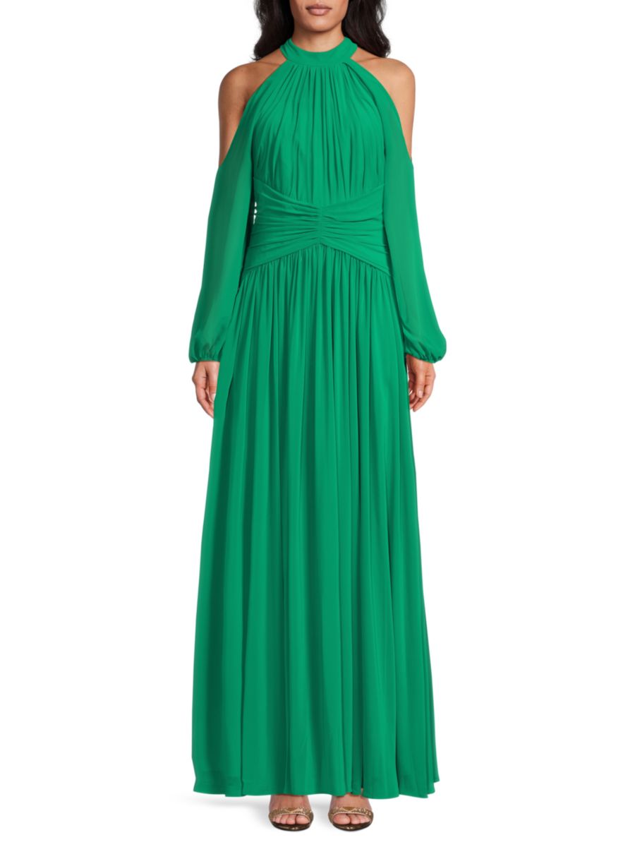 Шифоновое платье с открытыми плечами Zac Posen, цвет Aurora Green
Шифоновое платье с открытыми плечами Zac Posen, цвет Aurora Green