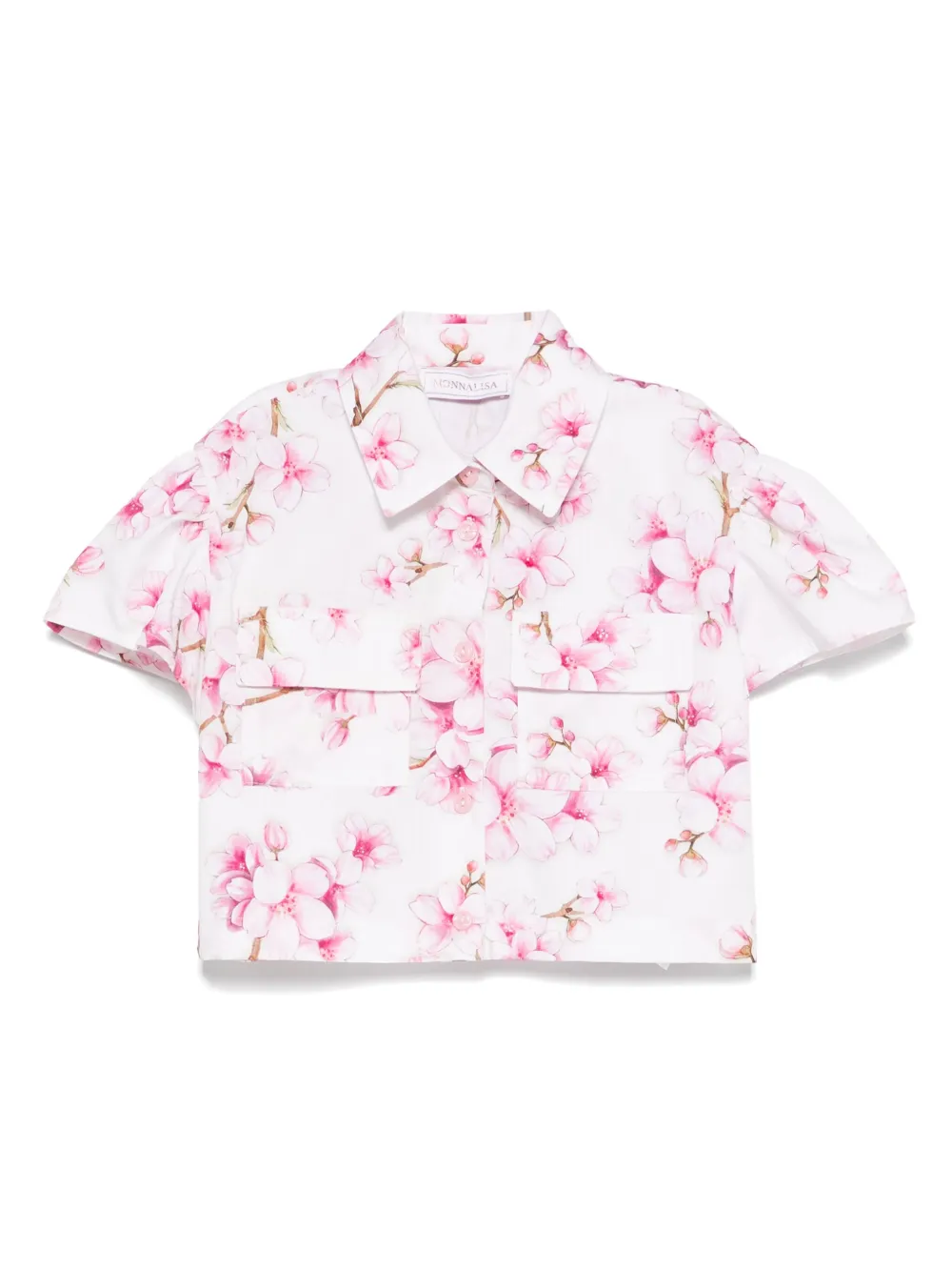 Рубашка с цветочным принтом Monnalisa, белый
Рубашка с цветочным принтом Monnalisa, белый