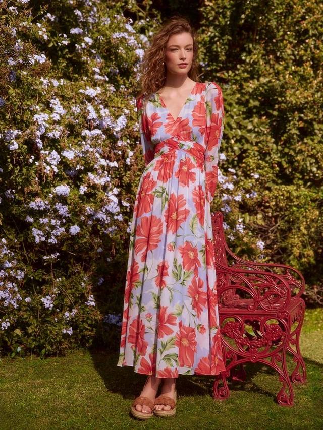 Платье макси Amelie с цветочным принтом Hobbs, Blue/Red
Платье макси Amelie с цветочным принтом Hobbs, Blue/Red