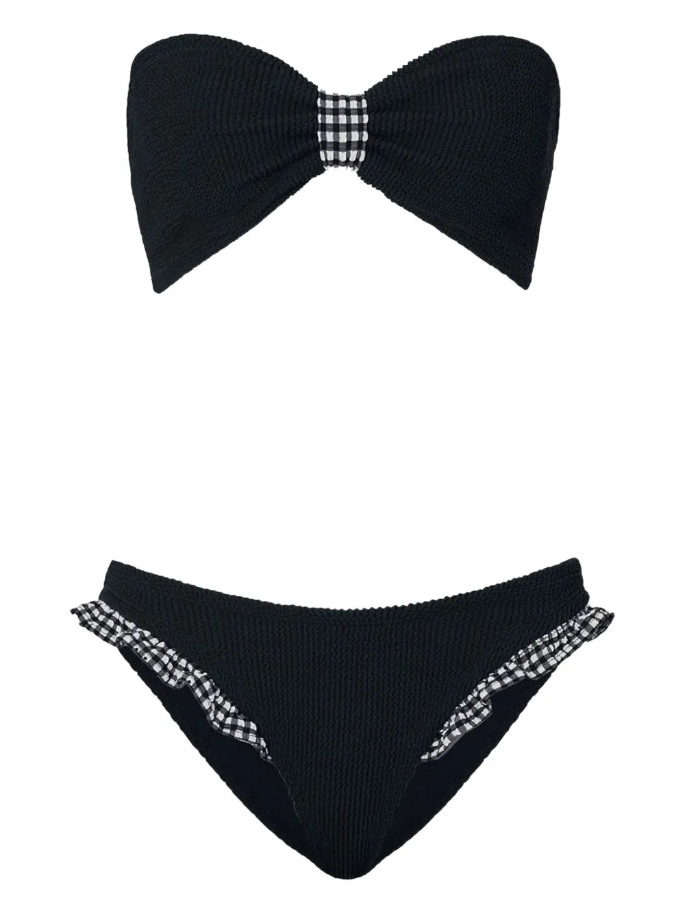 Бикини в клетку гингем с оборками Hunza G, черный
Бикини в клетку гингем с оборками Hunza G, черный