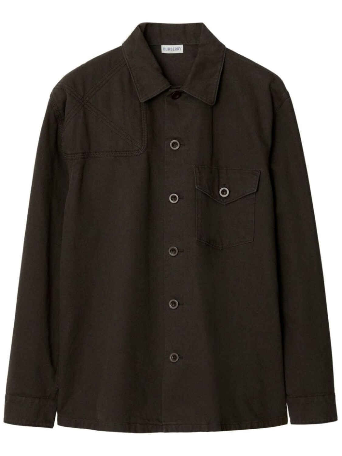 Burberry рубашка со вставками, коричневый 
Burberry рубашка со вставками, коричневый