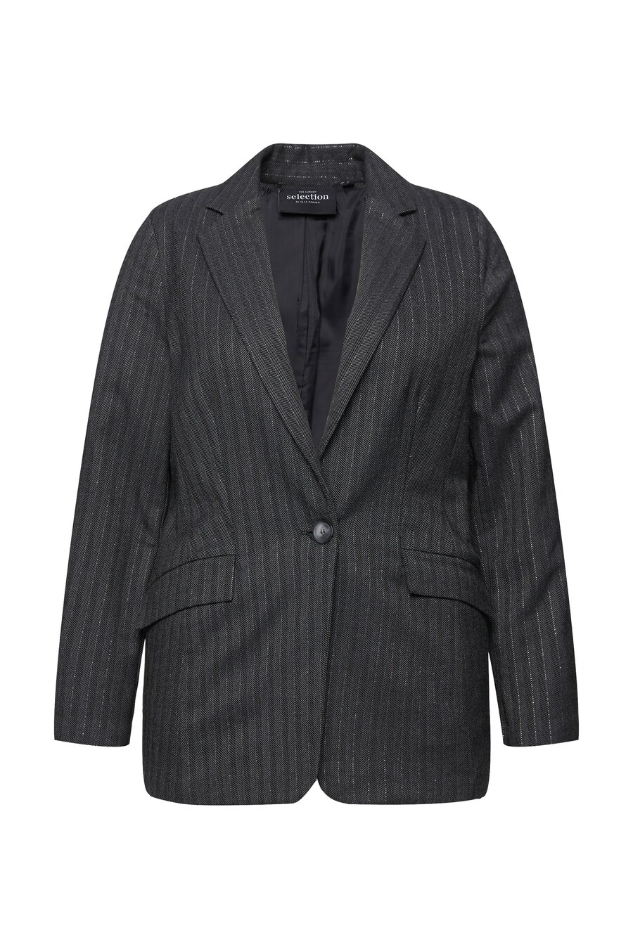 Блейзер Ulla Popken, антрацит/светло-серый
Блейзер Ulla Popken, антрацит/светло-серый