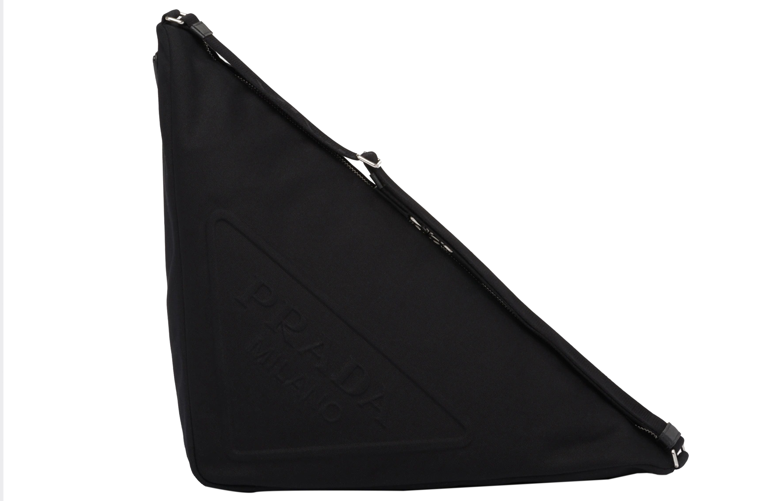 Сумка треугольная холщовая черная PRADA
Сумка треугольная холщовая черная PRADA