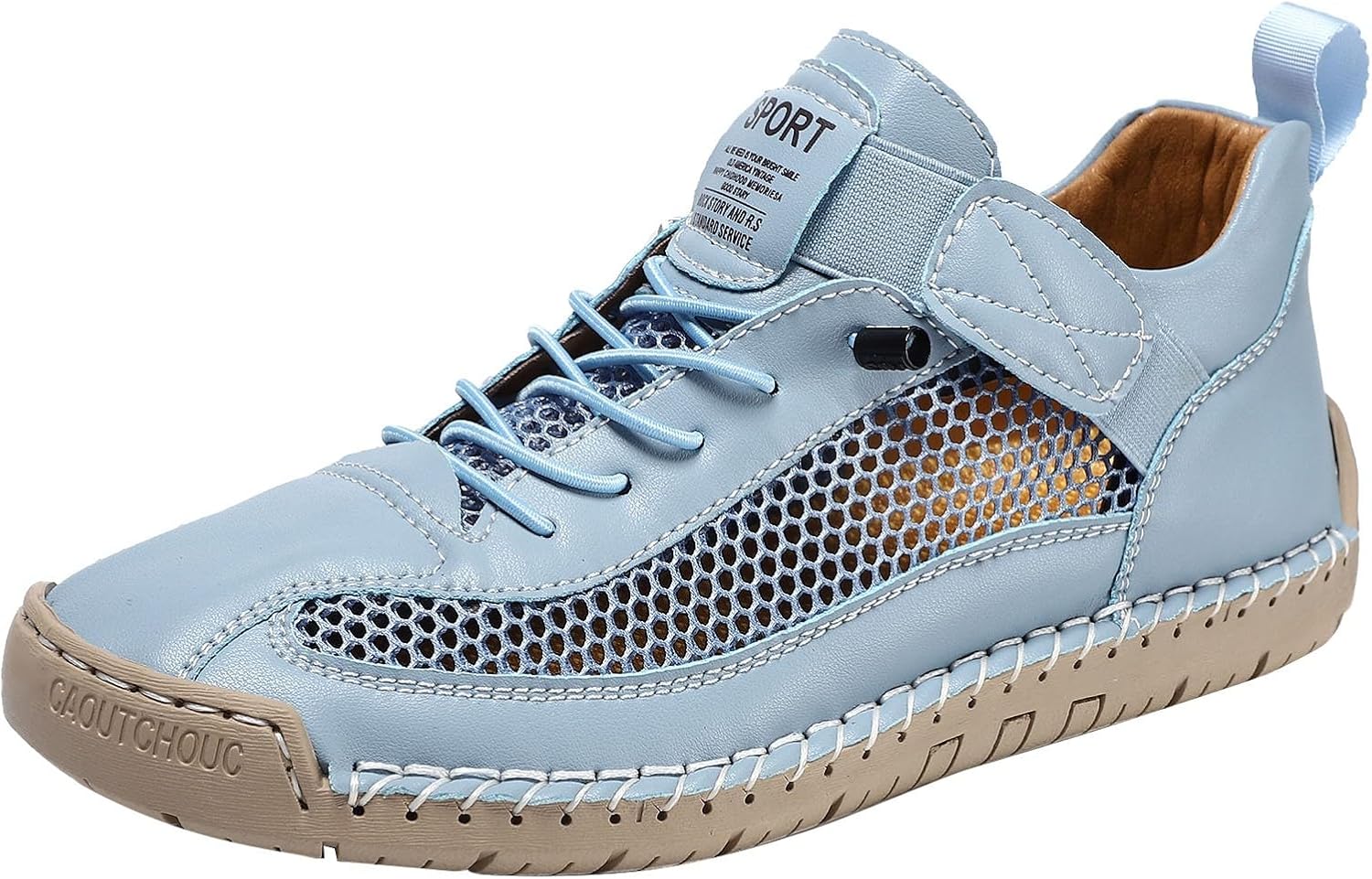 Мужские кожаные кроссовки с прорезями, удобные, с нескользящей мягкой подошвой, для тенниса и прогулок, повседневные модные с шнуровкой, дышащие, деловые оксфорды Generic, небесно-голубой
Мужские кожаные кроссовки с прорезями, удобные, с нескользящей мягкой подошвой, для тенниса и прогулок, повседневные модные с шнуровкой, дышащие, деловые оксфорды Generic, небесно-голубой