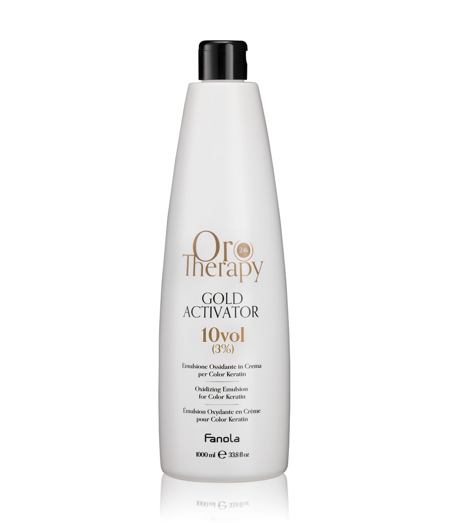 Лосьон для волос Fanola Oro Therapy Gold Activator 3%, 1000 ml
Лосьон для волос Fanola Oro Therapy Gold Activator 3%, 1000 ml