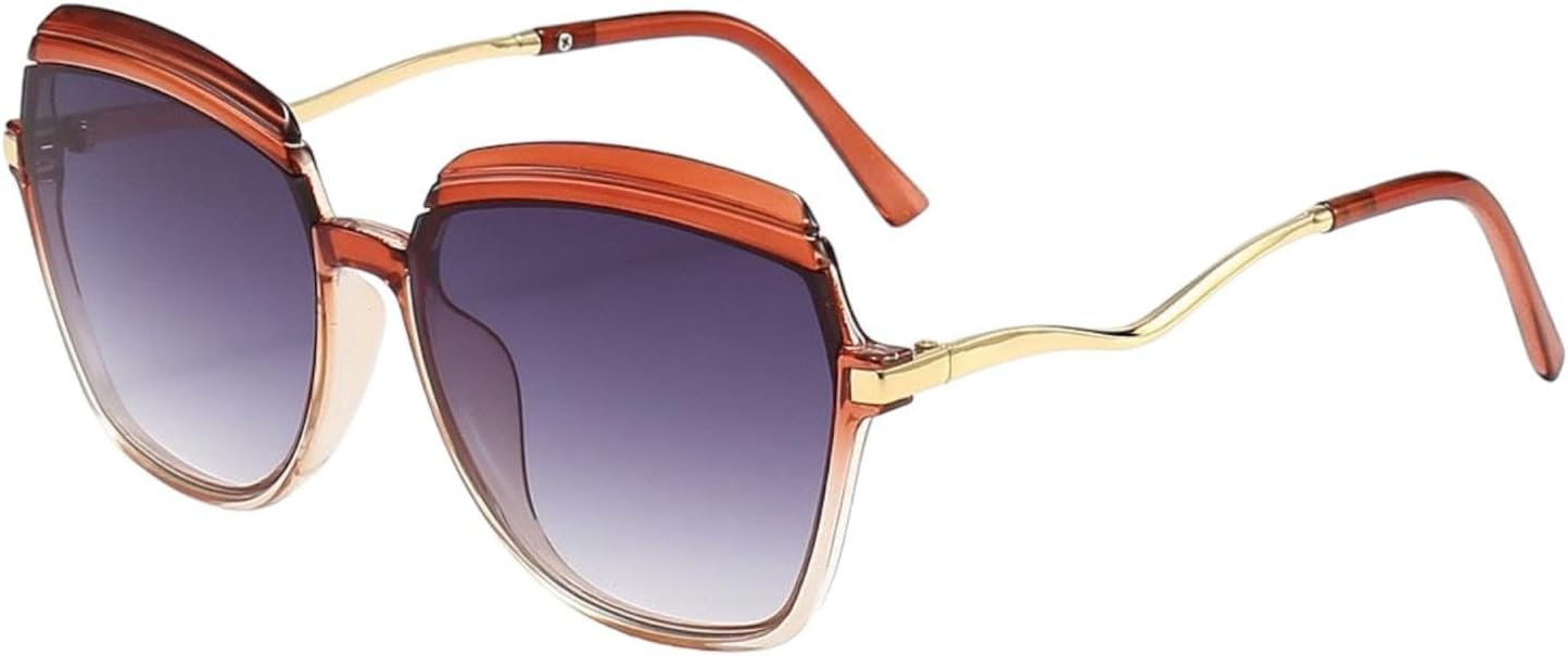 MAVKA STORE Женские солнцезащитные очки большого размера коричневого цвета, элегантная металлическая оправа, серые линзы, защита UV400, модный ретро-стиль, в комплекте с футляром, мешочком, салфеткой и отверткой Generic, Brown
MAVKA STORE Женские солнцезащитные очки большого размера коричневого цвета, элегантная металлическая оправа, серые линзы, защита UV400, модный ретро-стиль, в комплекте с футляром, мешочком, салфеткой и отверткой Generic, Brown