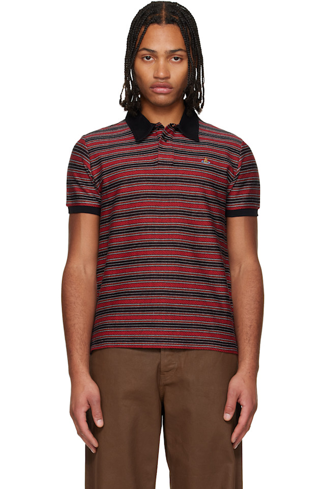 Vivienne Westwood Классическое поло черного и красного цвета
Vivienne Westwood Классическое поло черного и красного цвета