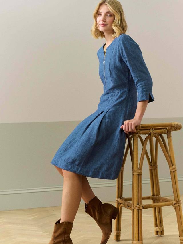 Платье-молния Cross Weave из чистого льна Brora, Mid Blue
Платье-молния Cross Weave из чистого льна Brora, Mid Blue