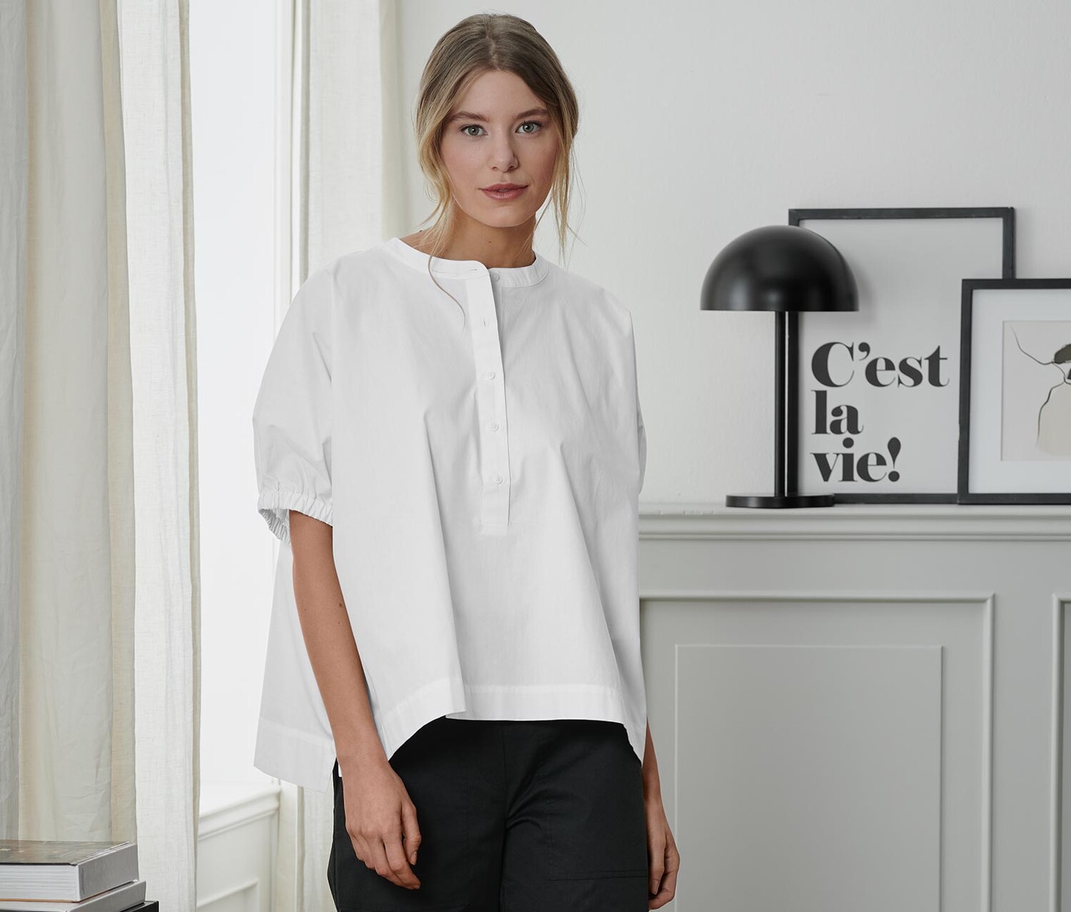 Поплиновая блузка Tchibo, белый
Поплиновая блузка Tchibo, белый