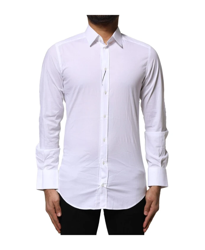 Узкая хлопковая рубашка Dolce & Gabbana, белый
Узкая хлопковая рубашка Dolce & Gabbana, белый