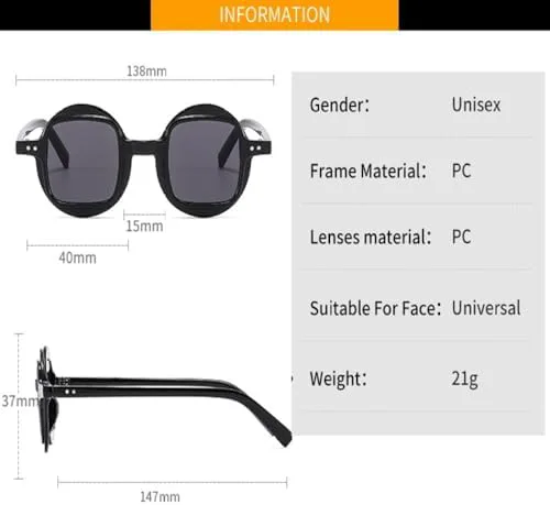 Солнцезащитные очки в стиле панк с маленькой круглой оправой для женщин и мужчин. Модные солнцезащитные очки с защитой от УФ-излучения UV400 MTZJH, Orange Champagne
Солнцезащитные очки в стиле панк с маленькой круглой оправой для женщин и мужчин. Модные солнцезащитные очки с защитой от УФ-излучения UV400 MTZJH, Orange Champagne