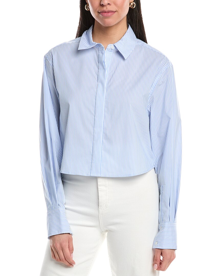 SIMKHAI Renata Укороченная рубашка на пуговицах, синий
SIMKHAI Renata Укороченная рубашка на пуговицах, синий