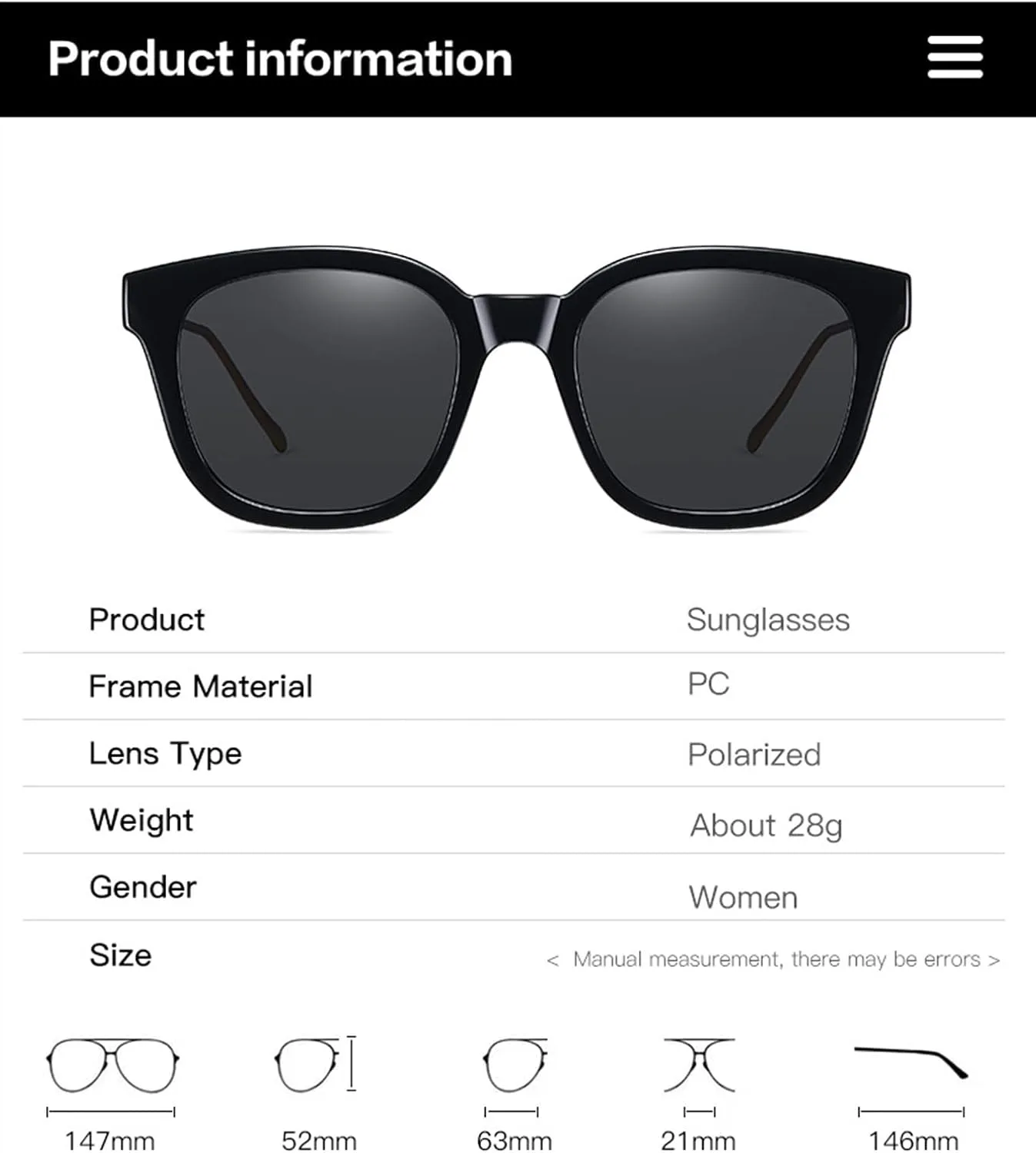 Поляризованные солнцезащитные очки XINXIN в квадратной оправе для мужчин и женщин, для вождения и езды на велосипеде на открытом воздухе (цвет: B, размер: средний), B
Поляризованные солнцезащитные очки XINXIN в квадратной оправе для мужчин и женщин, для вождения и езды на велосипеде на открытом воздухе (цвет: B, размер: средний), B
