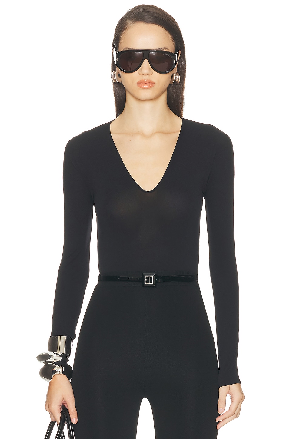 Боди с V-образным вырезом Wolford, Black
Боди с V-образным вырезом Wolford, Black