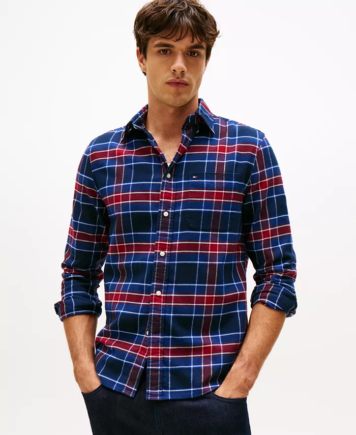 Мужская фланелевая рубашка в клетку тартан Tommy Hilfiger, мультиколор
Мужская фланелевая рубашка в клетку тартан Tommy Hilfiger, мультиколор