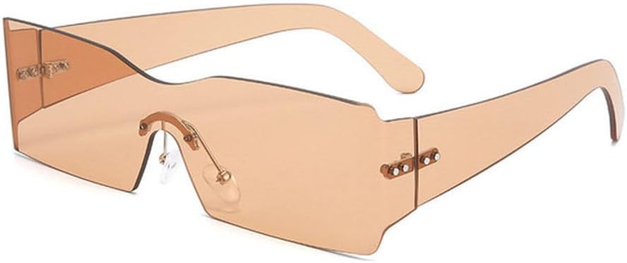 Солнцезащитные очки без оправы в единой конструкции для мужчин, женщин, мальчиков, модные, с заклепками, в стиле «футуристический ветер», солнцезащитные очки generic, Champagne
Солнцезащитные очки без оправы в единой конструкции для мужчин, женщин, мальчиков, модные, с заклепками, в стиле «футуристический ветер», солнцезащитные очки generic, Champagne