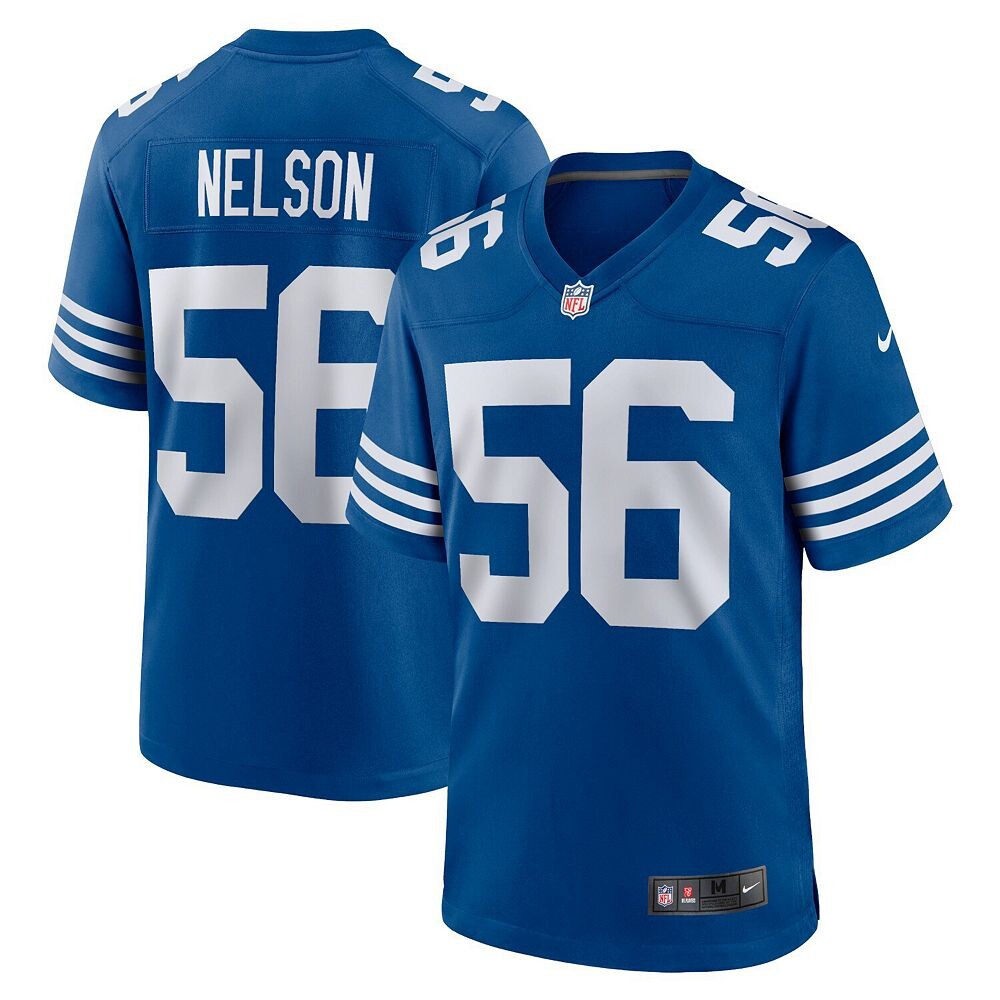 Мужское джерси Nike Quenton Nelson Royal Indianapolis Colts Alternate Game, цвет Clt Blue
Мужское джерси Nike Quenton Nelson Royal Indianapolis Colts Alternate Game, цвет Clt Blue