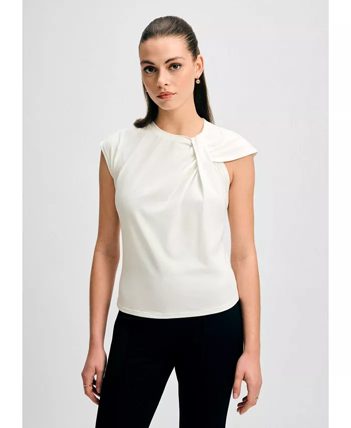 Женская футболка с коротким рукавом и воротником-стойкой Isaac Mizrahi, белый
Женская футболка с коротким рукавом и воротником-стойкой Isaac Mizrahi, белый