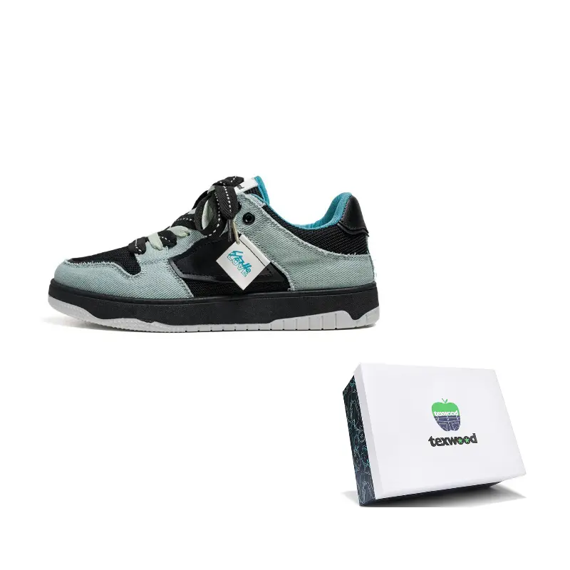 TEXWOOD Скользоустойчивые, износостойкие, легкие низкие скейтерские кроссовки мужские - черно-синяя коробка, цвет Black Blue Box
TEXWOOD Скользоустойчивые, износостойкие, легкие низкие скейтерские кроссовки мужские - черно-синяя коробка, цвет Black Blue Box