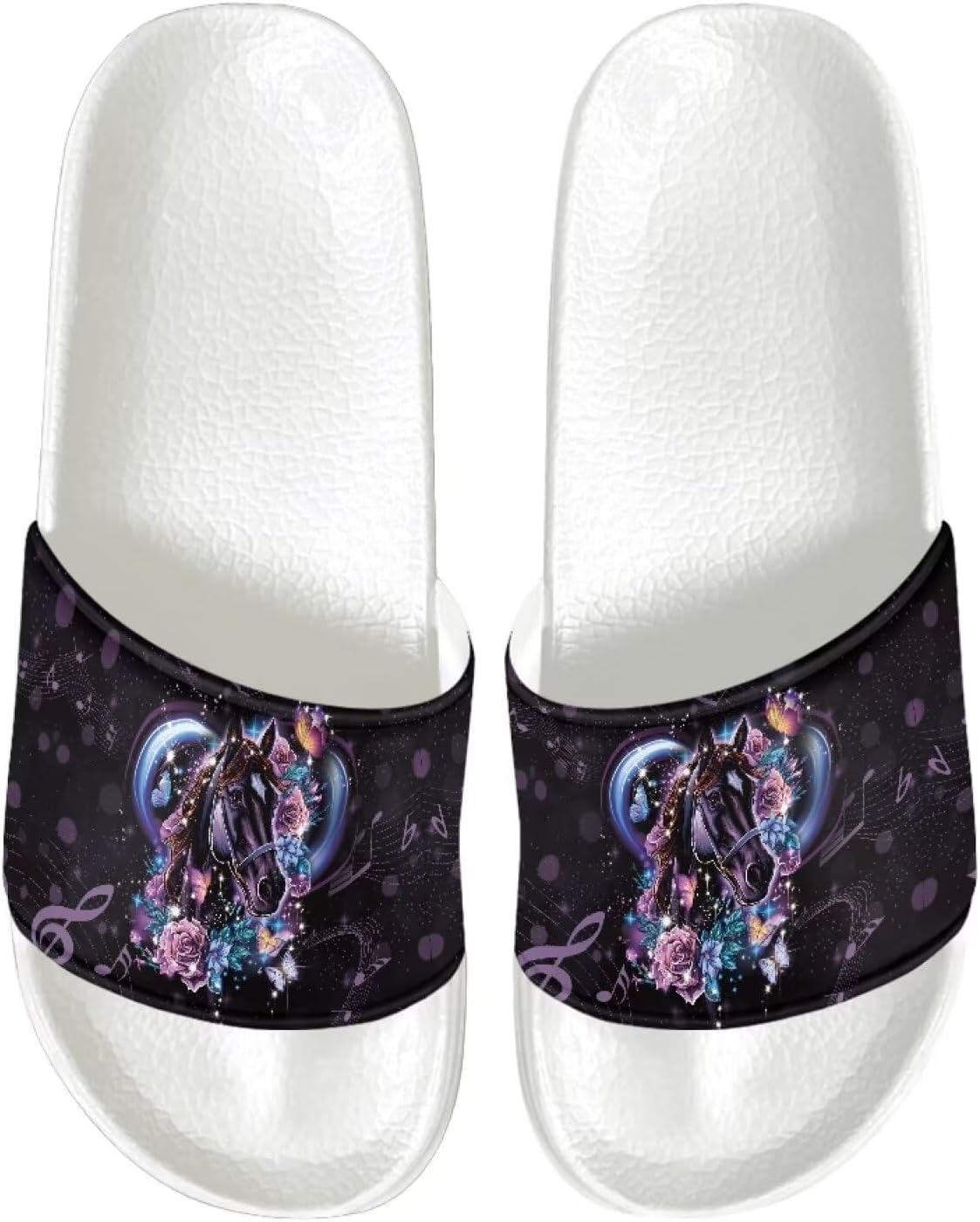 Женские сандалии шлепанцы с открытым носком на один ремешок, повседневная обувь для прогулок Judentidos, Heart Horse Floral
Женские сандалии шлепанцы с открытым носком на один ремешок, повседневная обувь для прогулок Judentidos, Heart Horse Floral