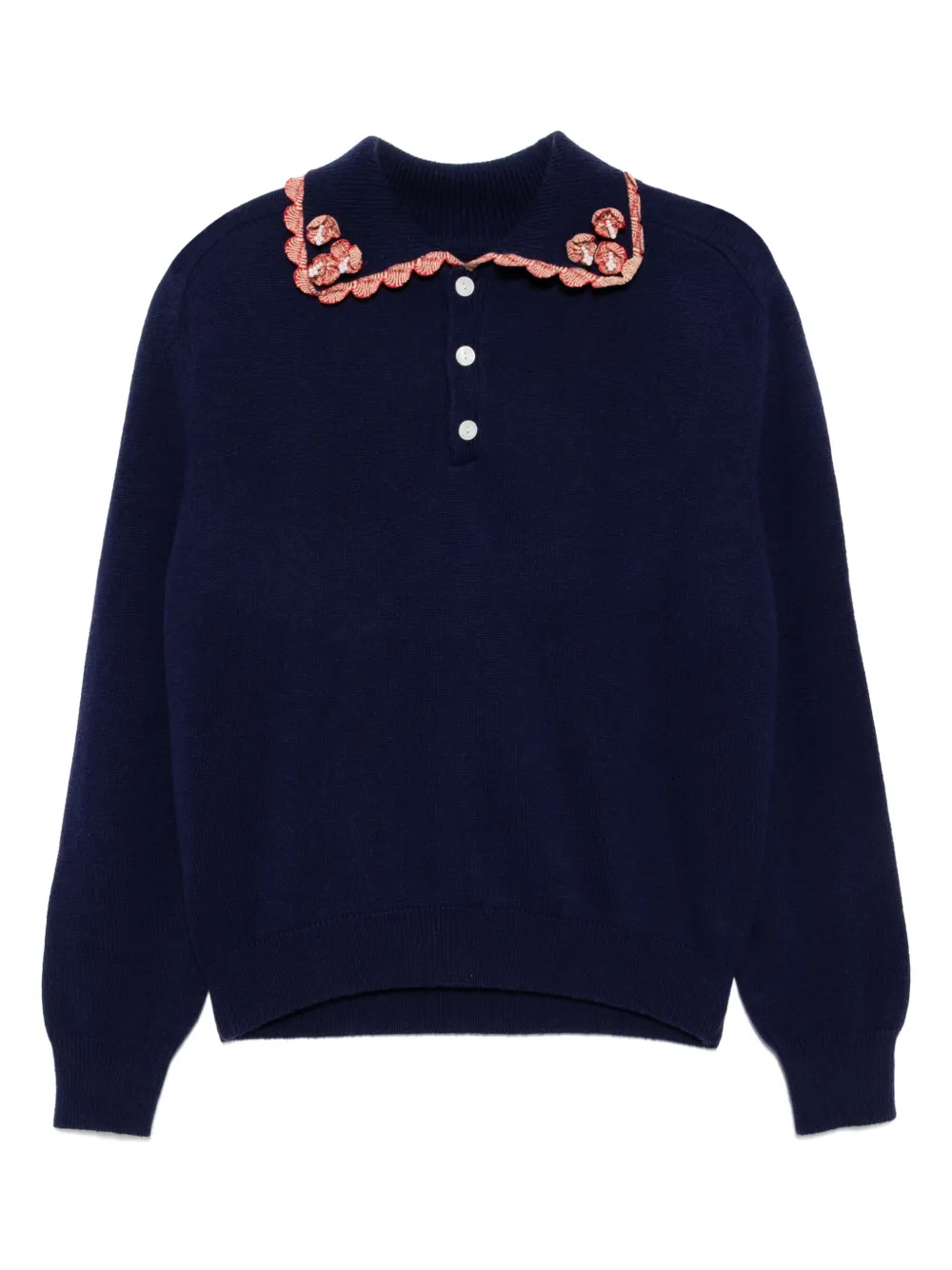 Джемпер Rookie с воротником поло BODE, синий 
Джемпер Rookie с воротником поло BODE, синий