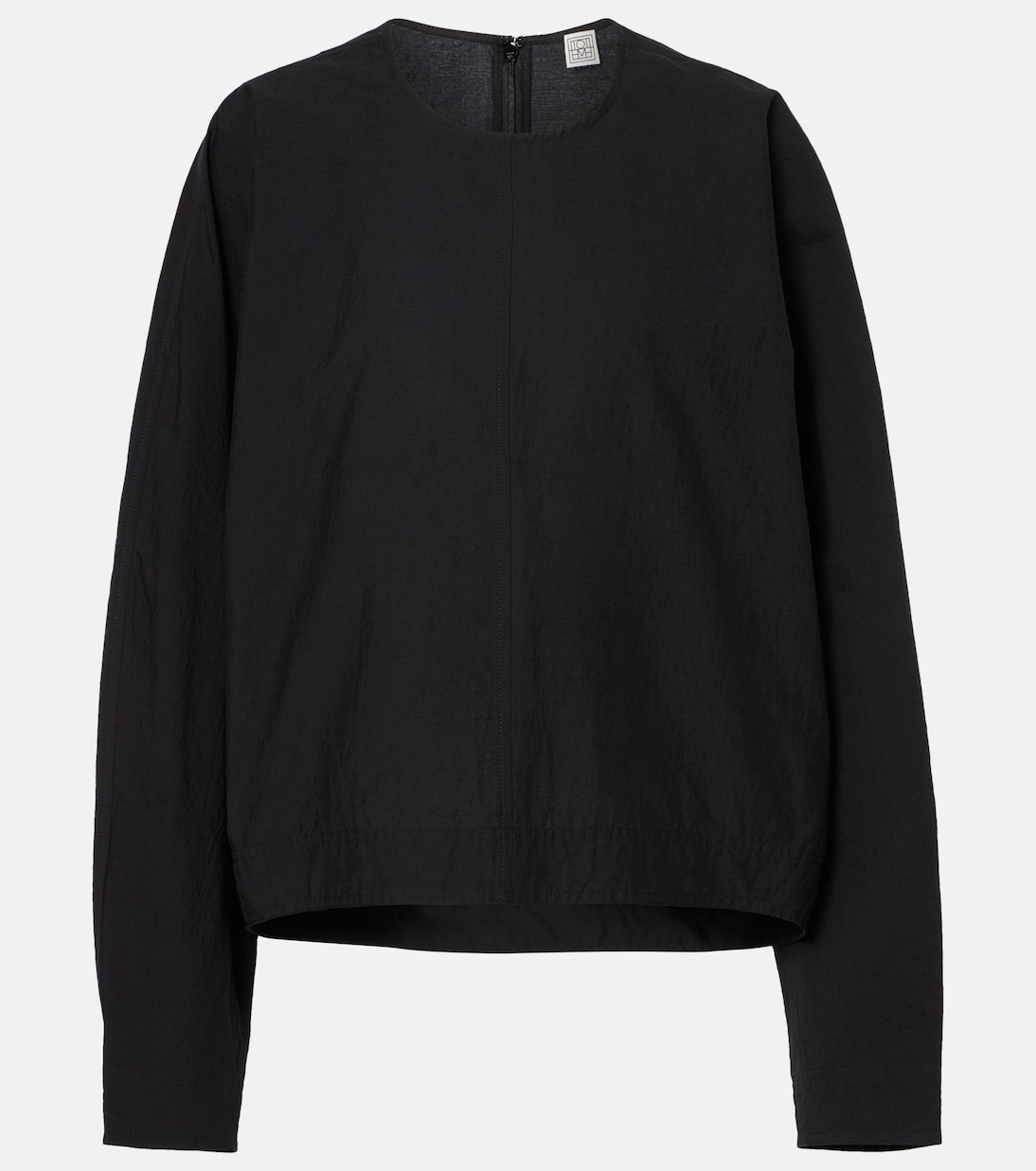 Топ из смесовой хлопковой ткани Toteme, черный
Топ из смесовой хлопковой ткани Toteme, черный